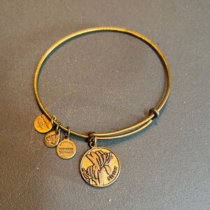 Alex and Ani Gold “Sister” Charm Bangle Bracelet